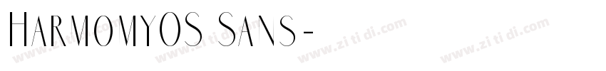 HarmomyOS Sans字体转换